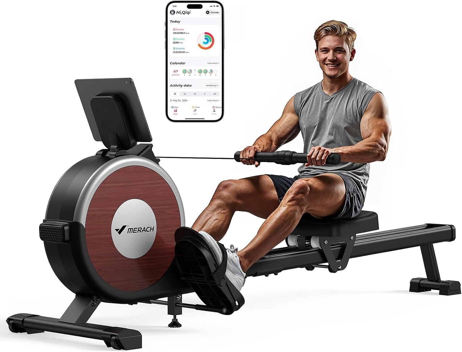 MERACH Rowing Machine for Home Gym 16 Resistance Levels