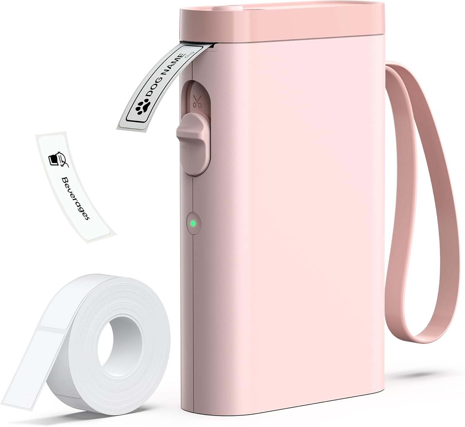 P21 Label Maker Machine with Tape, Bluetooth Label Printer Thermal Mini Label Makers with Built-in Cutter and Multiple Templates, Portable Printers for School, Office, Home Use (Pink)