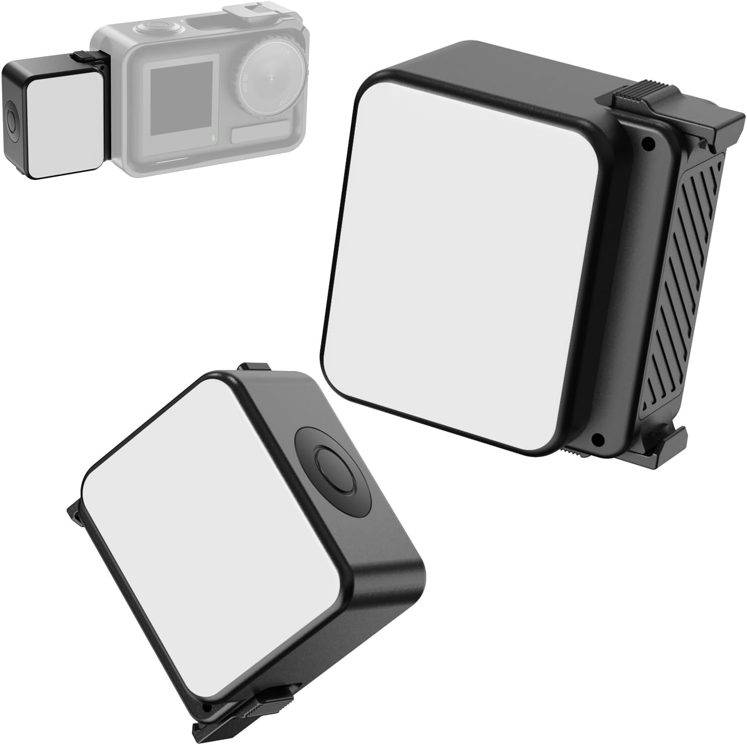 ULANZI LM18 Vlogging Light Mini LED Action Camera Video Light Magnetic Photography Fill Lighting for DJI Osmo Nano Action 3/4 Camera Cage Accessories, Xtra, Ulanzi PK-06 Pocket 3/4 Expansion Adapter