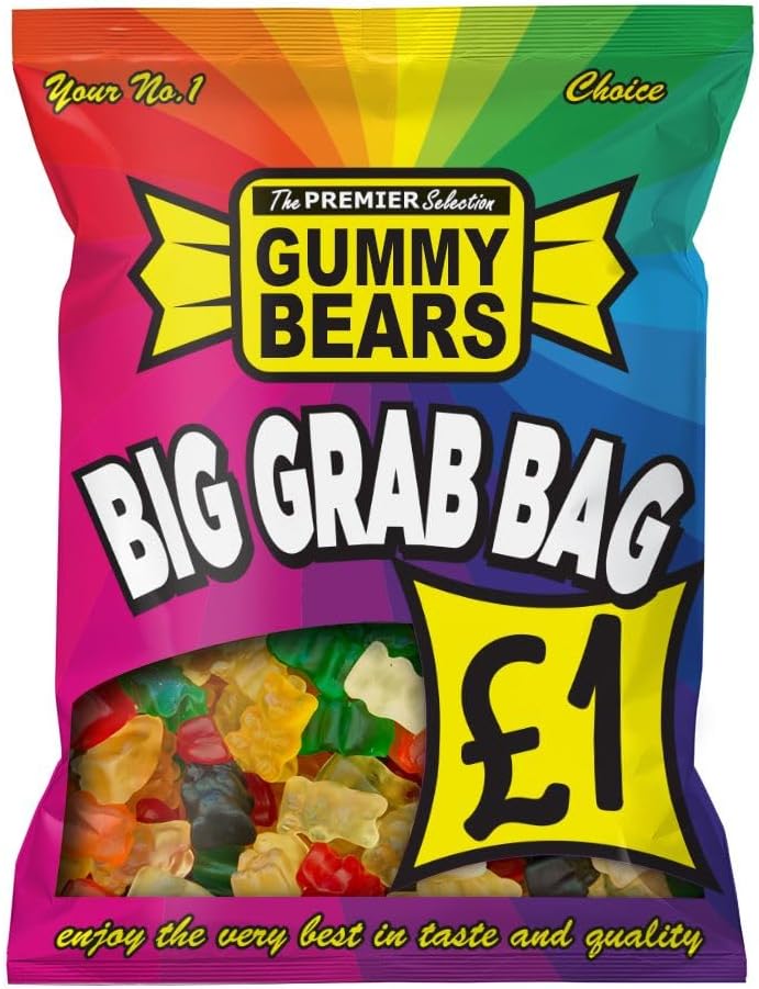 12 x 120g Gummy Bear Sweets| Big Grab Bags | Halal Sweets