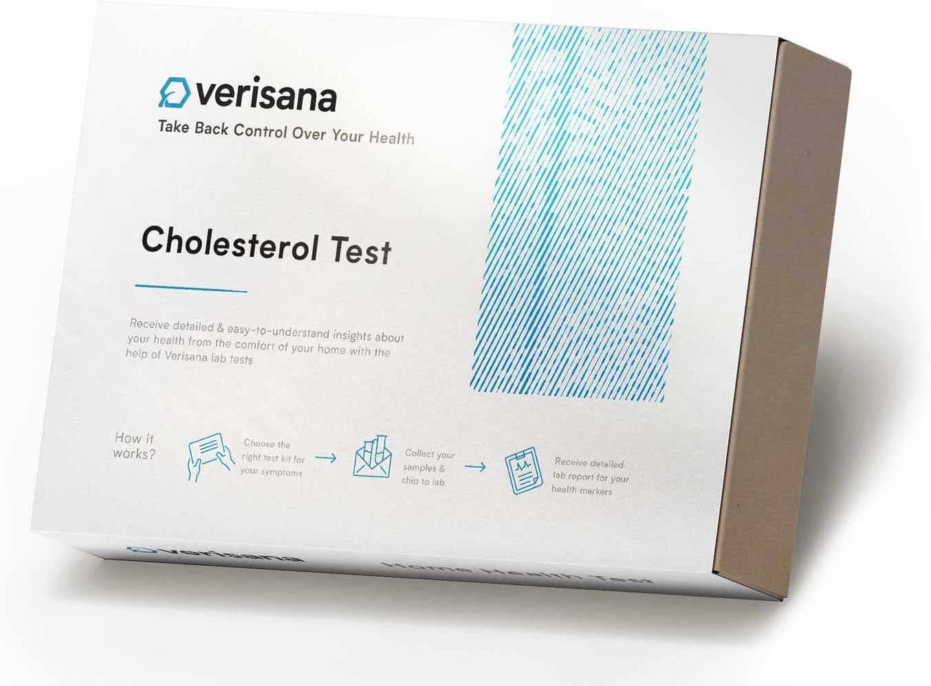 Cholesterol Test – at Home Kit – Measure Your Cholesterol Level– Blood Analysis by CLIA-Certified Lab – Verisana