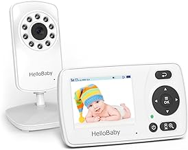 HelloBaby Monitor with Camera and Audio, 1000ft Long Range Video Baby Monitor-No WiFi, Night Vision, VOX Mode-Power Saving, 2.4'' Portable Travel Screen, Baby Safety Camera, for Baby/Pet, Plug & Play