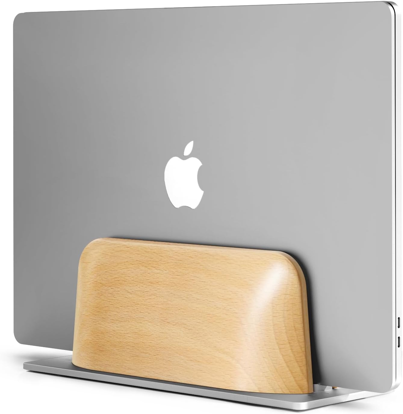 UPERGO Beechwood Vertical Laptop Stand for Desk, Laptop Holder to Dock MacBook