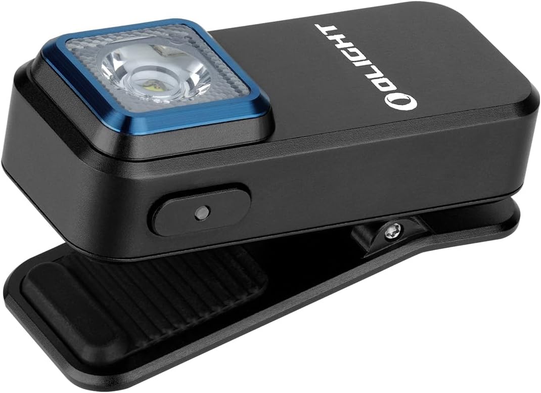 OLIGHT Oclip Rechargeable EDC Clip on Torch 300 Lumens Dual Light Sources Pocket Lamp with Magnetically Attach, USB-C Charging Flashlight for Working, Cycling, Reading and Safety Warning (Black)