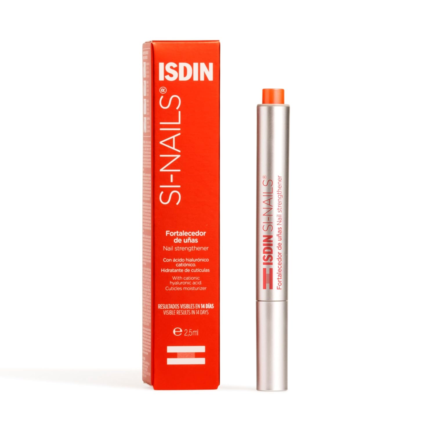 ISDIN Si-Nails - Fast Absorbing Nail Strengthening and Hardening Serum for Nail Durability in Thin Nails, made with Cationic Hyaluronic Acid 0.08 FL OZ