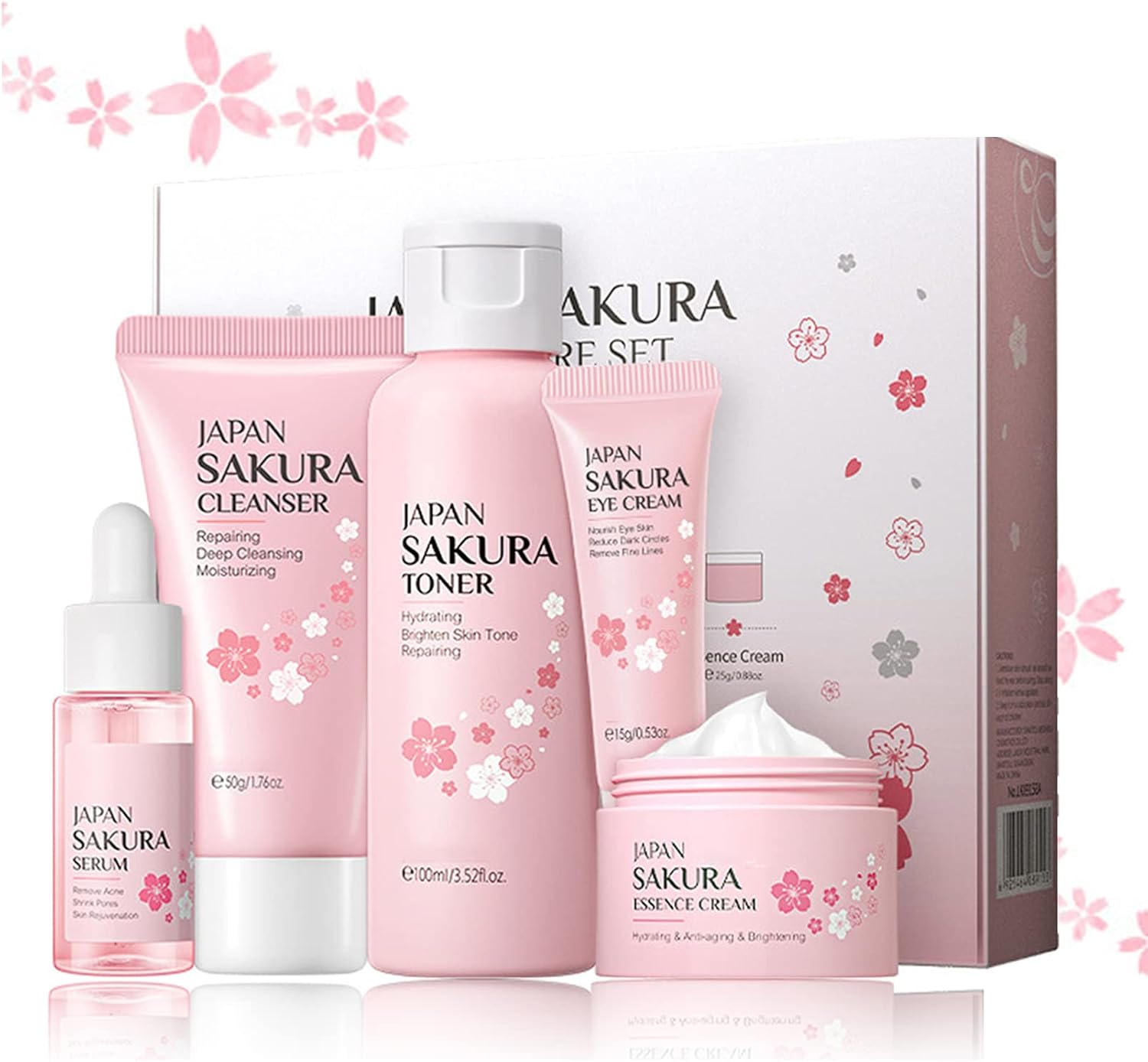 Skincare Gift Set for Teenage Girls - Skin Care Sets & Kits - Womens Gift Sets with Cleanser-Toner-Face Cream-Face Serum-Eye Cream - Gift Set for Her - Hydrating&Refreshing Skin (5PCS)