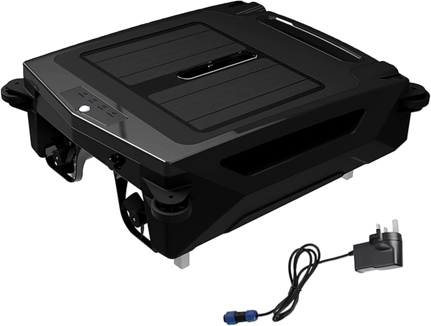 Swimming Pool Cleaner Robot, Cordless Automatic Pool Cleaner, Electric Skimmer, Dual Mode with Navigation Sensor Daytime＆Overnight Continuous Cleaning Ideal for Above Ground Flat