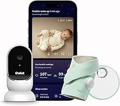 Owlet® Dream Duo Smart Baby Monitor: FDA-Cleared Dream Sock® plus Owlet Cam 2- Tracks & Notifies for Pulse Rate & Oxygen while viewing Baby in 1080p HD WiFi Video