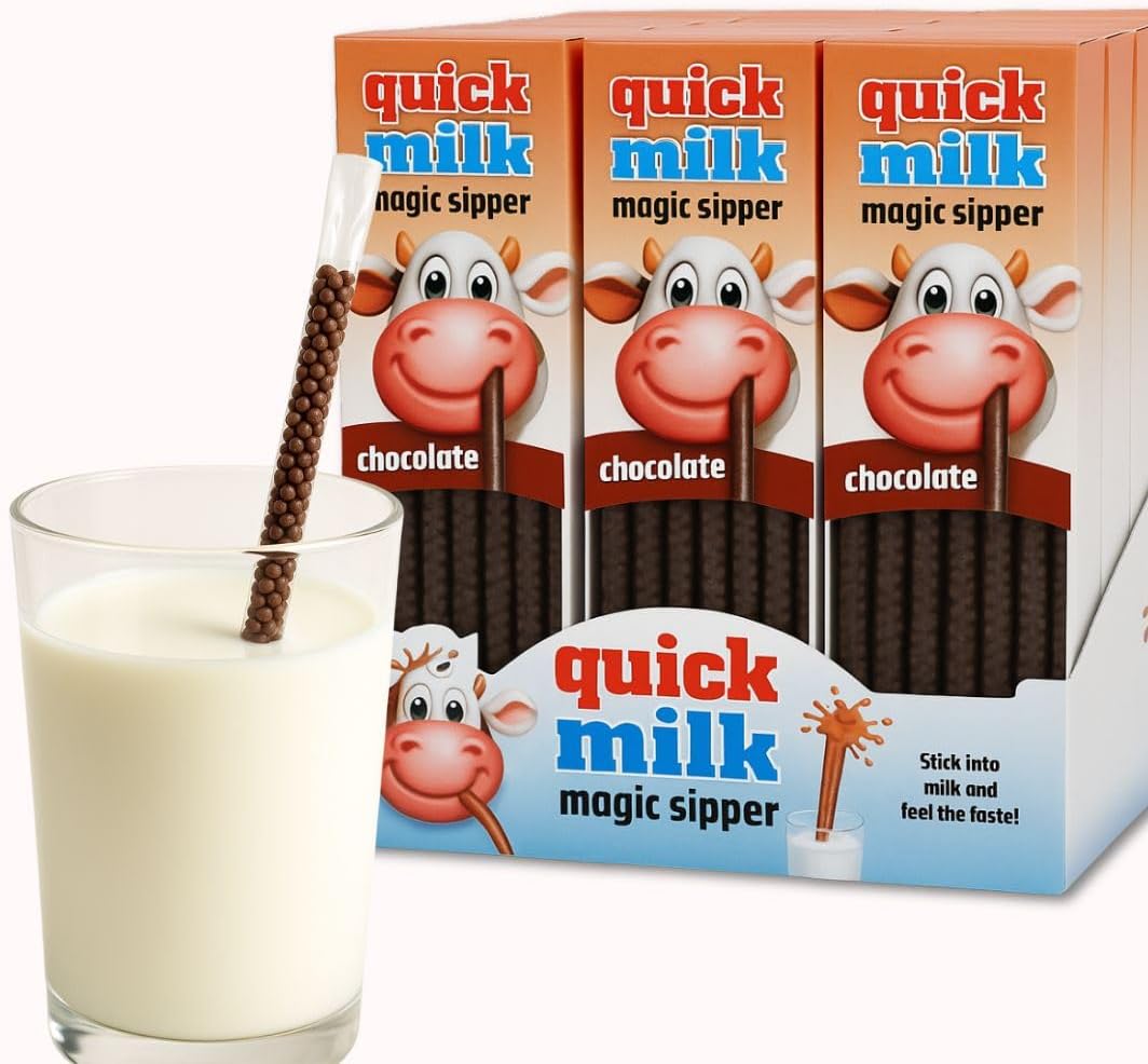 Quick Milk Magic Sipper | Chocolate Flavour Fun Pack | Pack of 3 (Total 39 Pieces)
