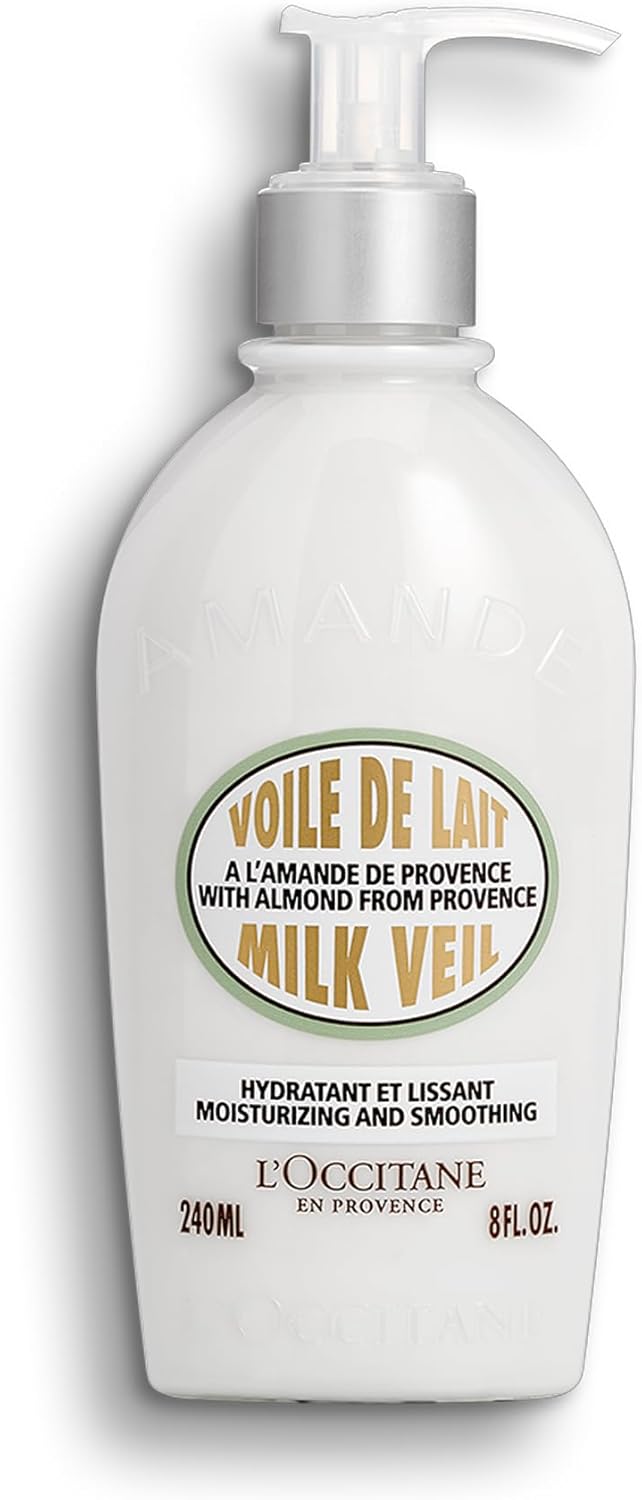 L'OCCITANE Almond Milk Veil 240ml, 96% Readily Biodegradable, Nourishing, Smoothing and Firming, Premium and Clean Beauty Skincare for All Skin Types