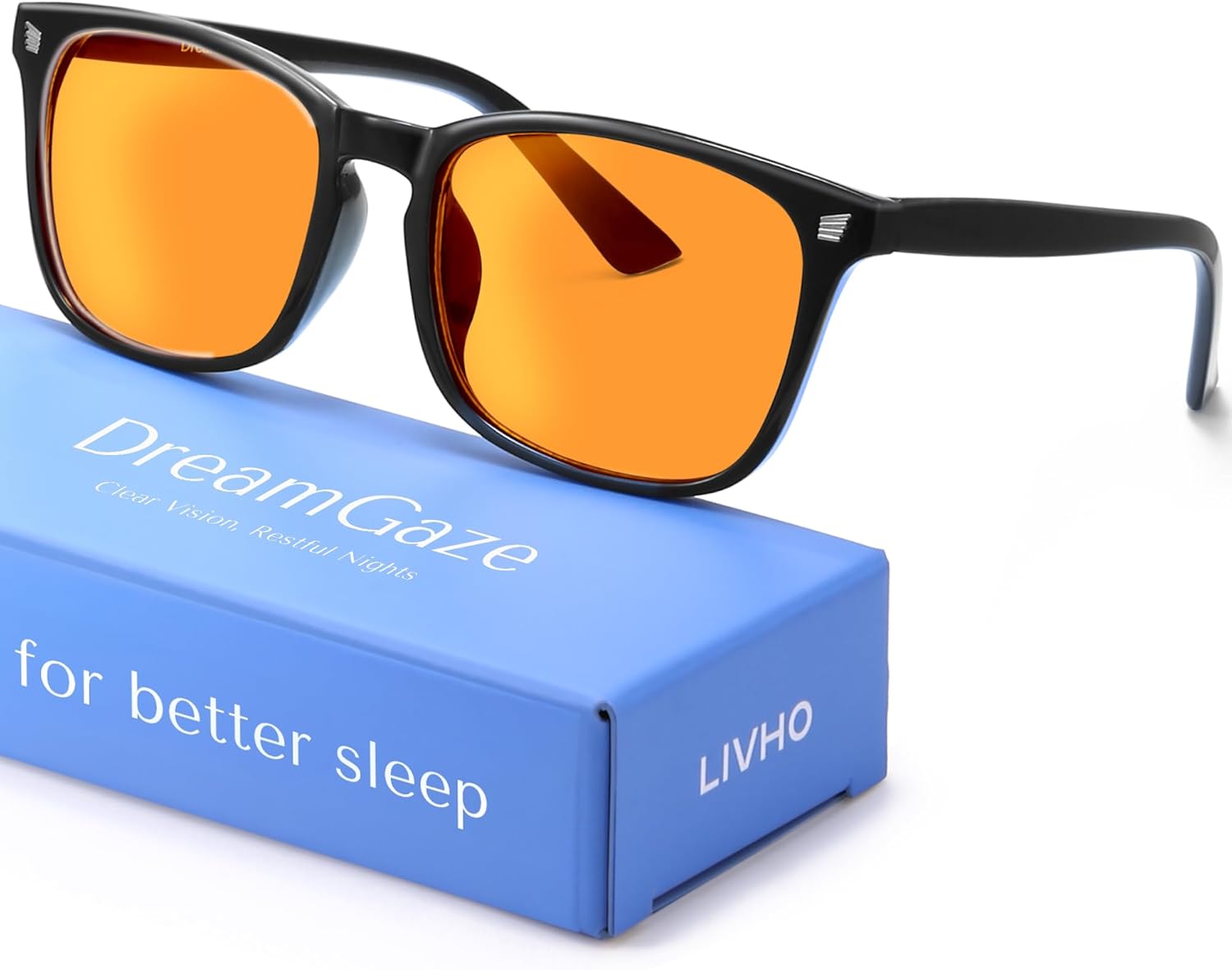 livho Gaming Blue Light Blocking Glasses for Better Sleep, Premium Night Driving, Computer Blockers for Man & Woman