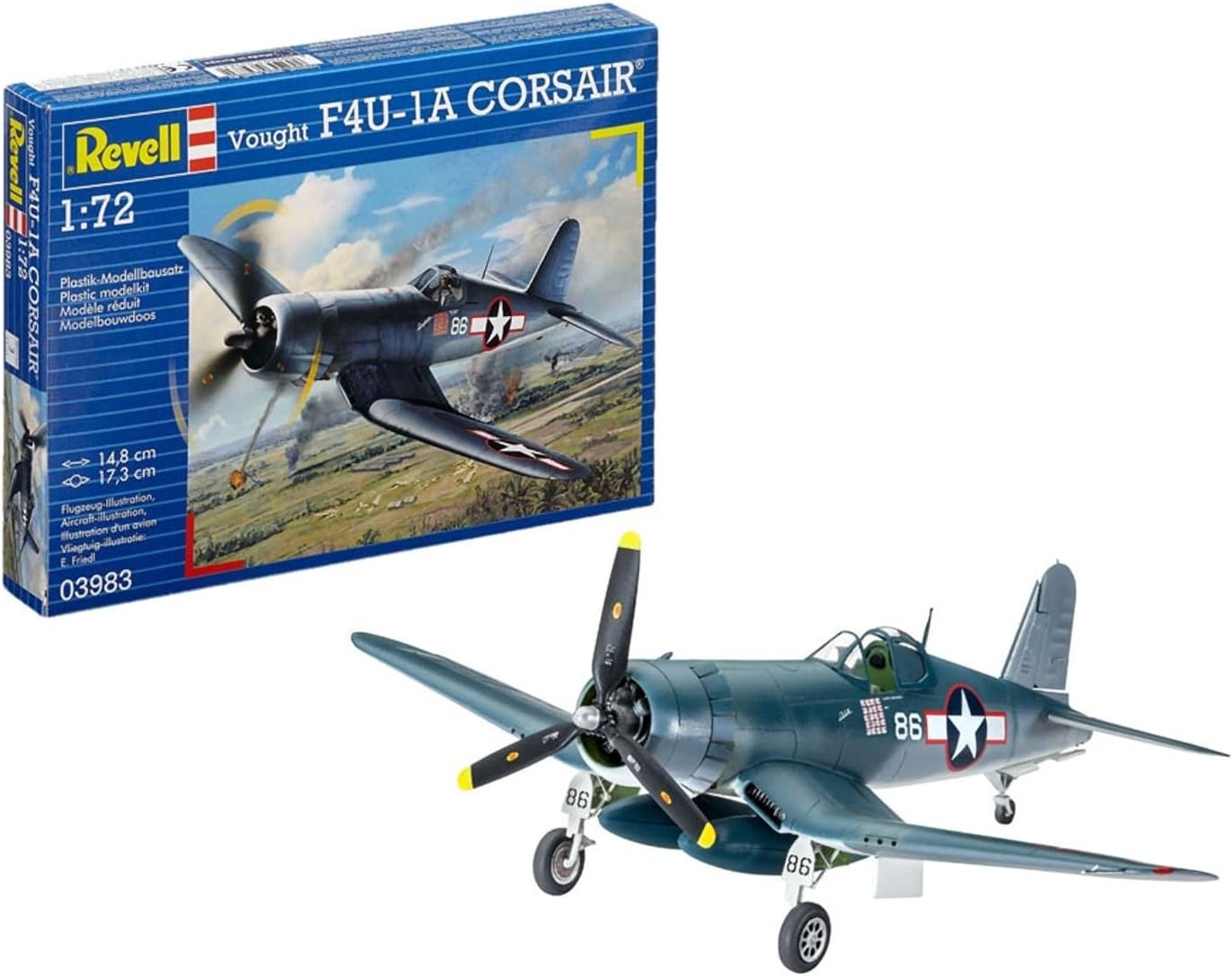 Revell 03983 Vought F4U-1D Corsair 1:72 Scale Unbuilt/Unpainted Plastic Model Kit