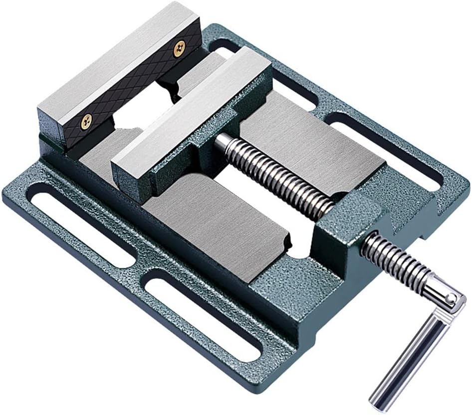 MarsHopper 2.5" Versatile Universal Bench Vise, Quick Adjust Heavy Duty Cast Steel Drill Press Vice Bench Clamp Fixed Base for Woodworking, Glass Cutting, Steel Grinding