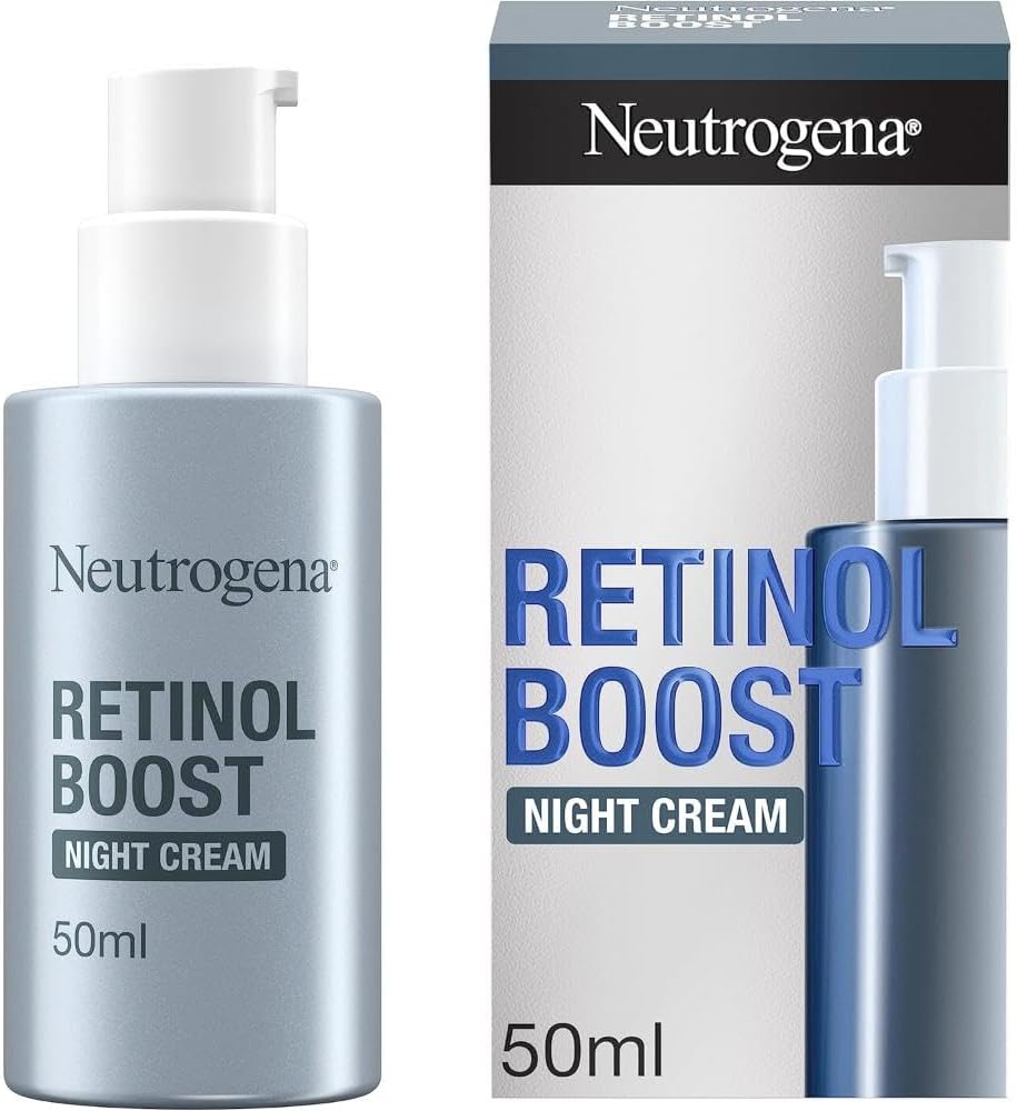 Neutrogena Retinol Boost Night Face Cream (1x 50ml), Lightweight Night-Time Moisturiser with Retinol and Hyaluronic Acid, Nourishing Night Cream for Ageing Skin