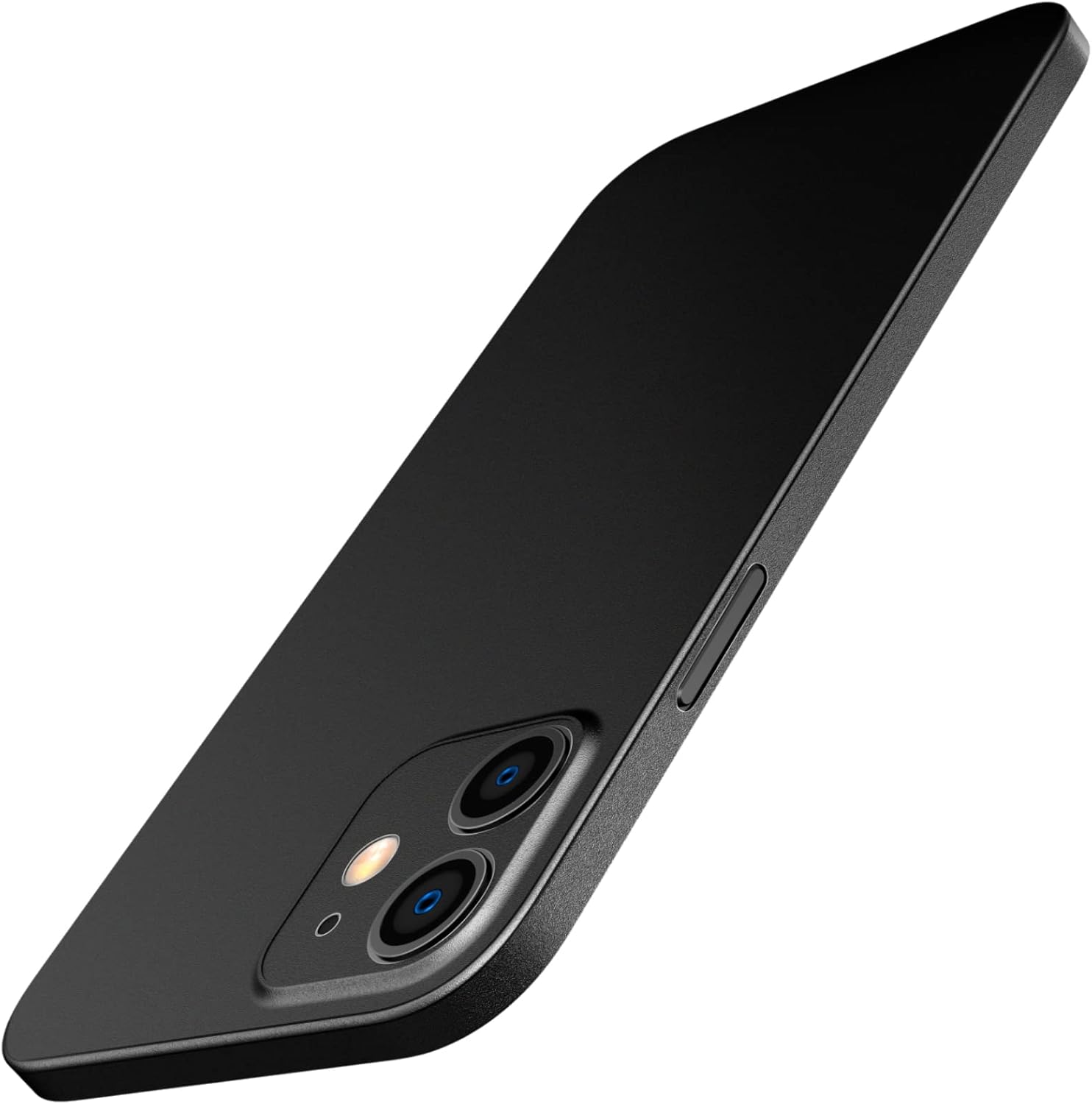 JETech Ultra Slim Case for iPhone 12, 6.1-Inch, Camera Lens Cover Full Protection, Lightweight, Matte Finish PP Hard Minimalist Case, Support Wireless Charging (Black)