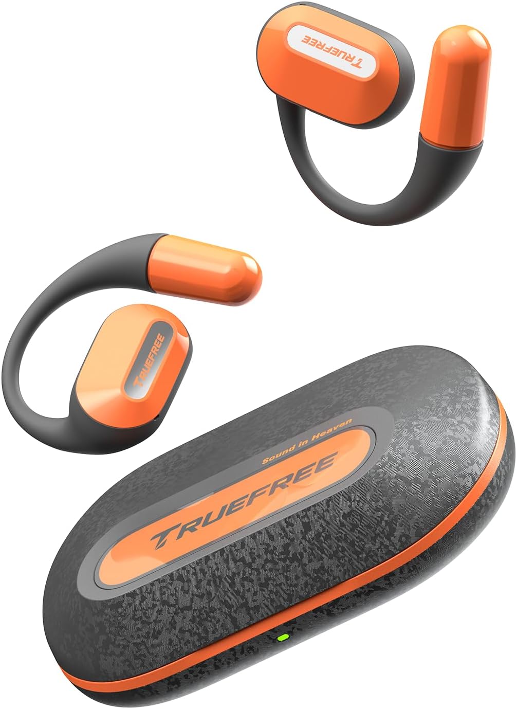 truefree O2 Open-Ear Headphones, Air Conduction Bluetooth 5.3 Wireless Earbuds, 22 Hours of Playtime, Four Mics Clear Calls, 15mm Enhanced Bass, Multipoint Connection, App Control, Commute, Workout