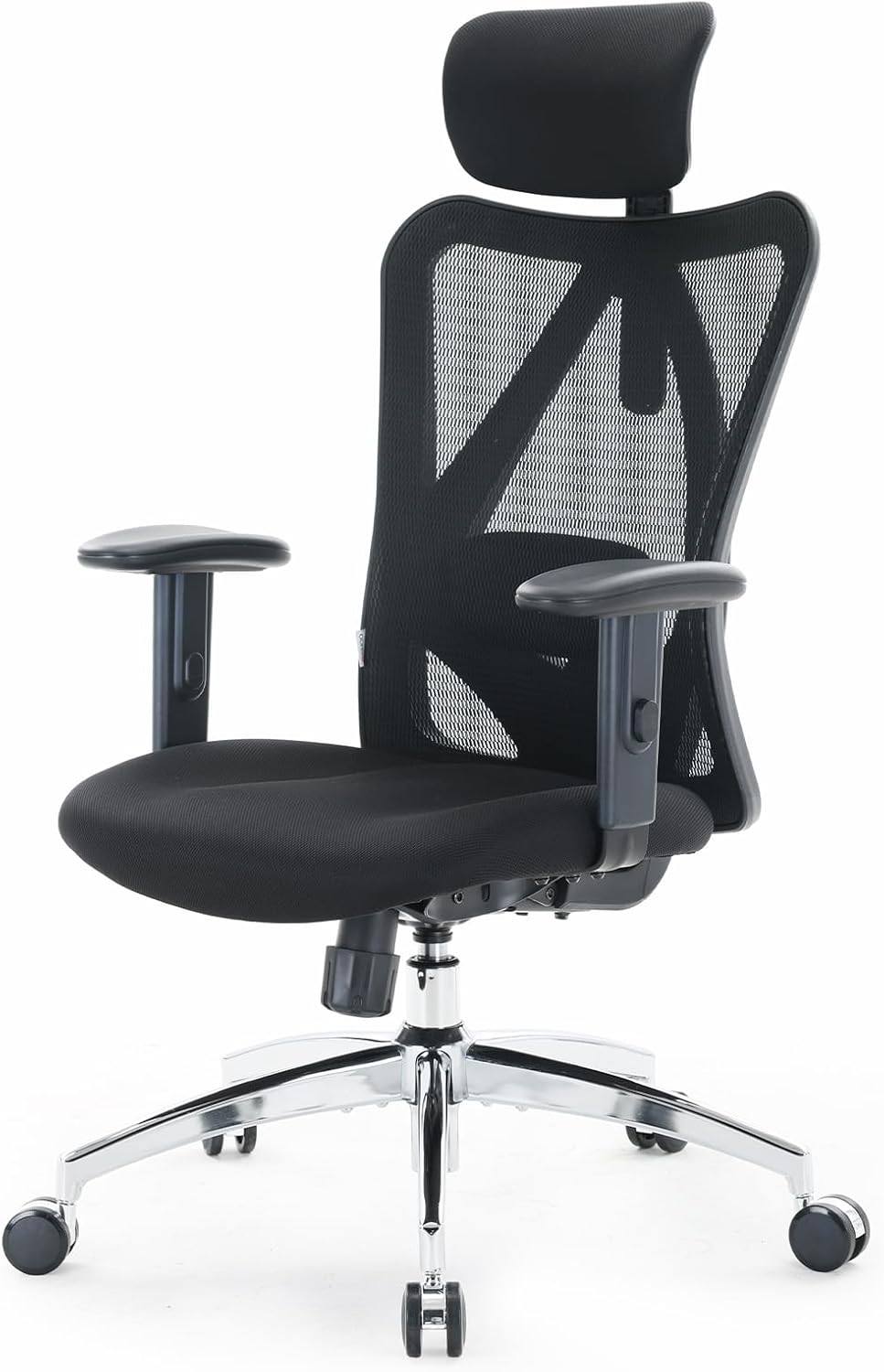 SIHOO Office Desk Chair, Ergonomic Computer Office Chair with Adjustable Headrest and Lumbar Support,High Back Executive Swivel Chair (Black)