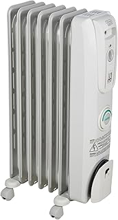 De'Longhi Oil filled Radiator Heater, 1500W Electric Space Heater for indoor use, portable room heater, Energy Saving, full room like office and bedroom with safety features, EW7707CM