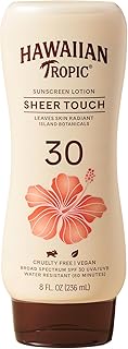 Hawaiian Tropic Sheer Touch Ultra Radiance Lotion Sunscreen SPF 30, 8oz | Hawaiian Tropic Sunscreen SPF 30, Sunblock, Broad Spectrum Sunscreen, Oxybenzone Free Sunscreen, Body Sunscreen, 8oz