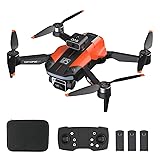 GoolRC GPS Drone with 8K Dual Camera for Adults, 60 Mins Flight with 3 Batteries, Foldable Brushless Motor FPV RC Quadcopter with Carrying Case, Obstacle Avoidance, Auto Return, Optical Flow, Headless Mode, Waypoint Fly