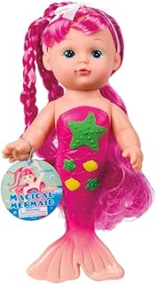 Toysmith Bathtime Mermaid Doll (Assorted Colors) 9 Inch