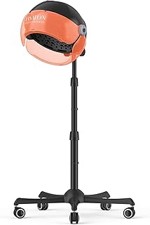 TASALON Ionic Hooded Dryer, 1875 Watts Sit Under Hair Dryer Bonnet with 3 Temperature Settings, Hooded Hair Dryer for Home Spa and Salon, Orange
