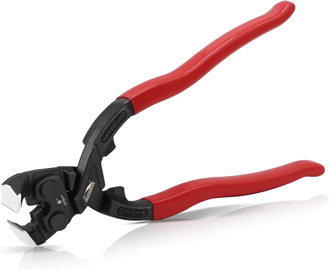 HOUSERAN 8 Inch End Cutting Pliers, Heavy Duty Nail Puller Pliers, CRV End Nippers, Carpenters Pincers, End Snips for Cutting Wires or Pulling Nails