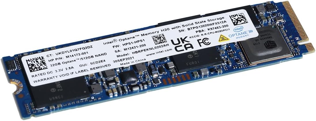 New Intel Optane H20 HBRPEKNL020AH SSD OEM PCIe NVME 512GB + 32GB M.2 for Yoga C940 Inspiron Envy Asus Spectre x360 2-in-1 Laptops and Desktop (Intel Optane H20 512GB)