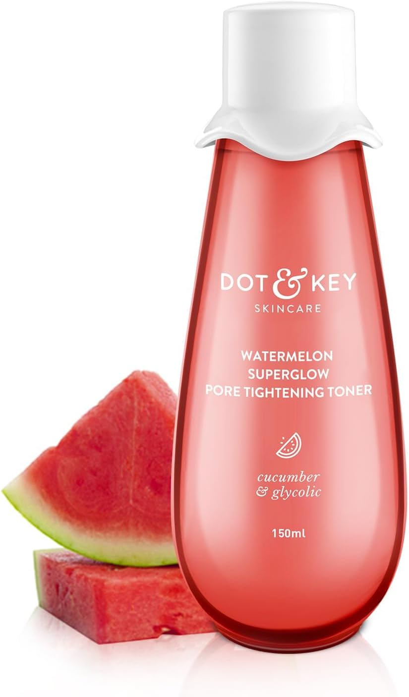 DOTT & Keyy Watermelon SuperGlow Glycolic Toner, Pore Tightening, Alcohol Free, for All Skin Types, 150 ml