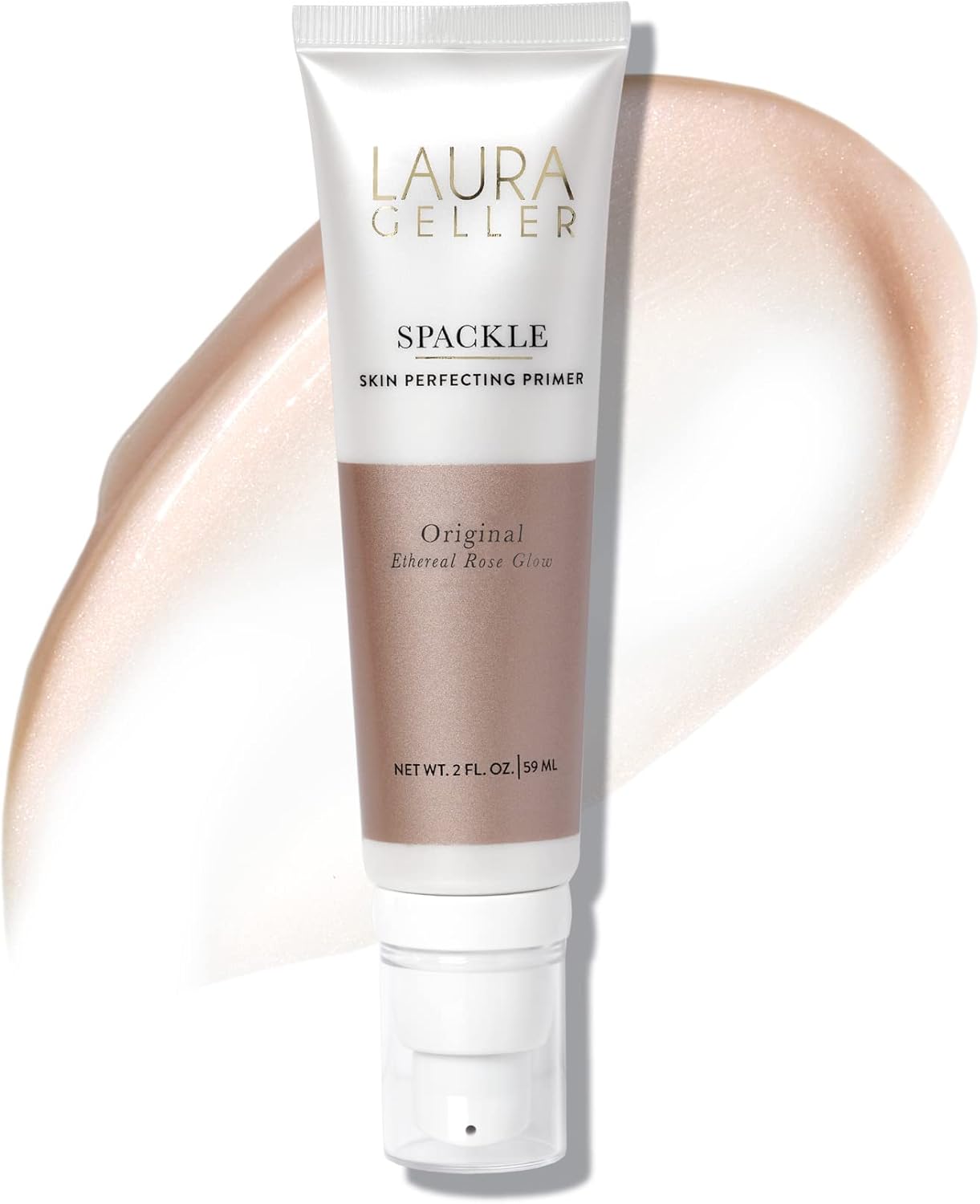 LAURA GELLER NEW YORK Spackle Super-Size - Ethereal Rose Glow - 2 Fl Oz - Skin Perfecting Primer Makeup with Hyaluronic Acid - Long-Wear Foundation Face Primer