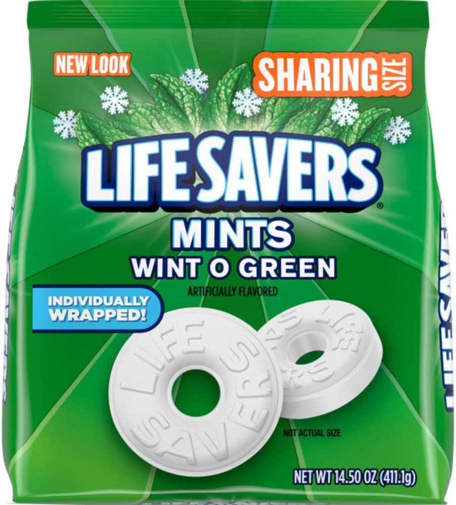 LifeSavers Mints Wint o Green: Sharing Size and Individually Wrapped (14.5 oz / 411.1g)