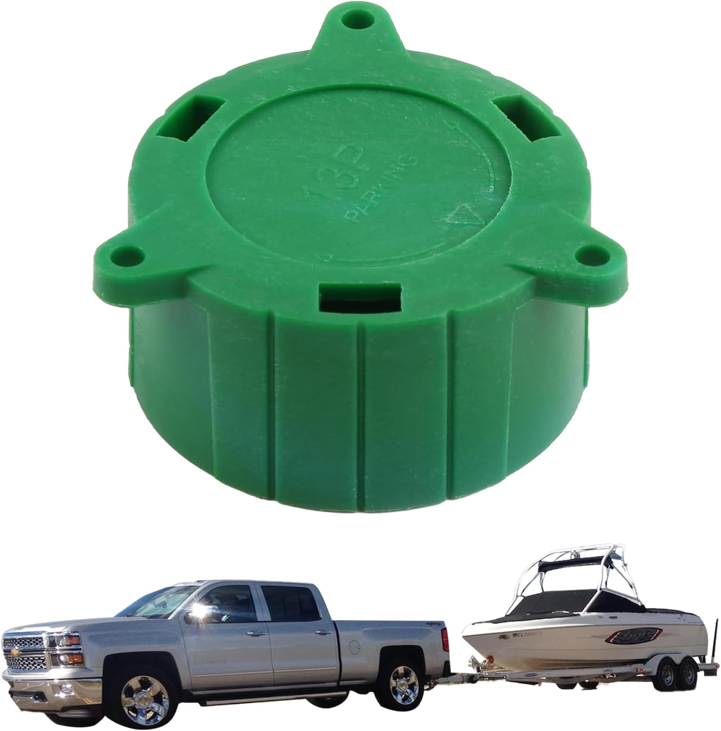 1PCS 13 Pin Alignment Tool Green 13 Pin Socket Cap Trailer Caravan Conversion Cap Socket Protection Trailer Connector Plug Dustproof Cover for Universal Trailer Coupling Accessory