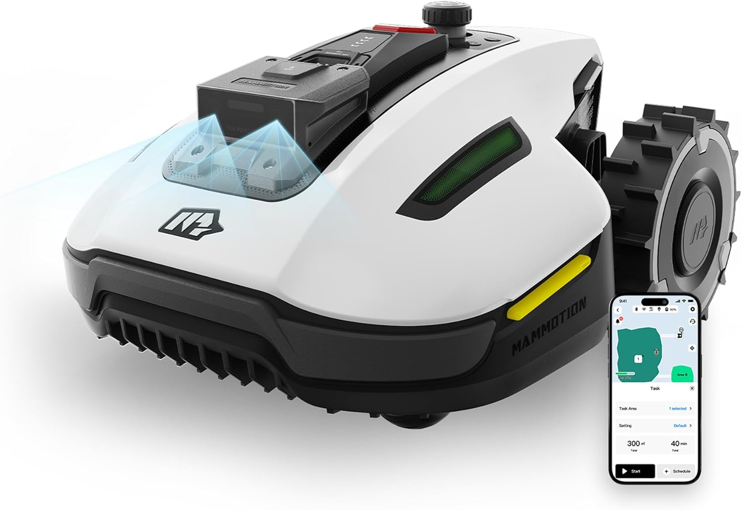 MAMMOTION YUKA mini 500 Robot Lawn Mower, Perimeter Wire Free, Recommended for 500 m², Maximum 700 m²,3D AI Vision, 45% Slope Capability, Automatic Mapping, Equipped with 4G Module