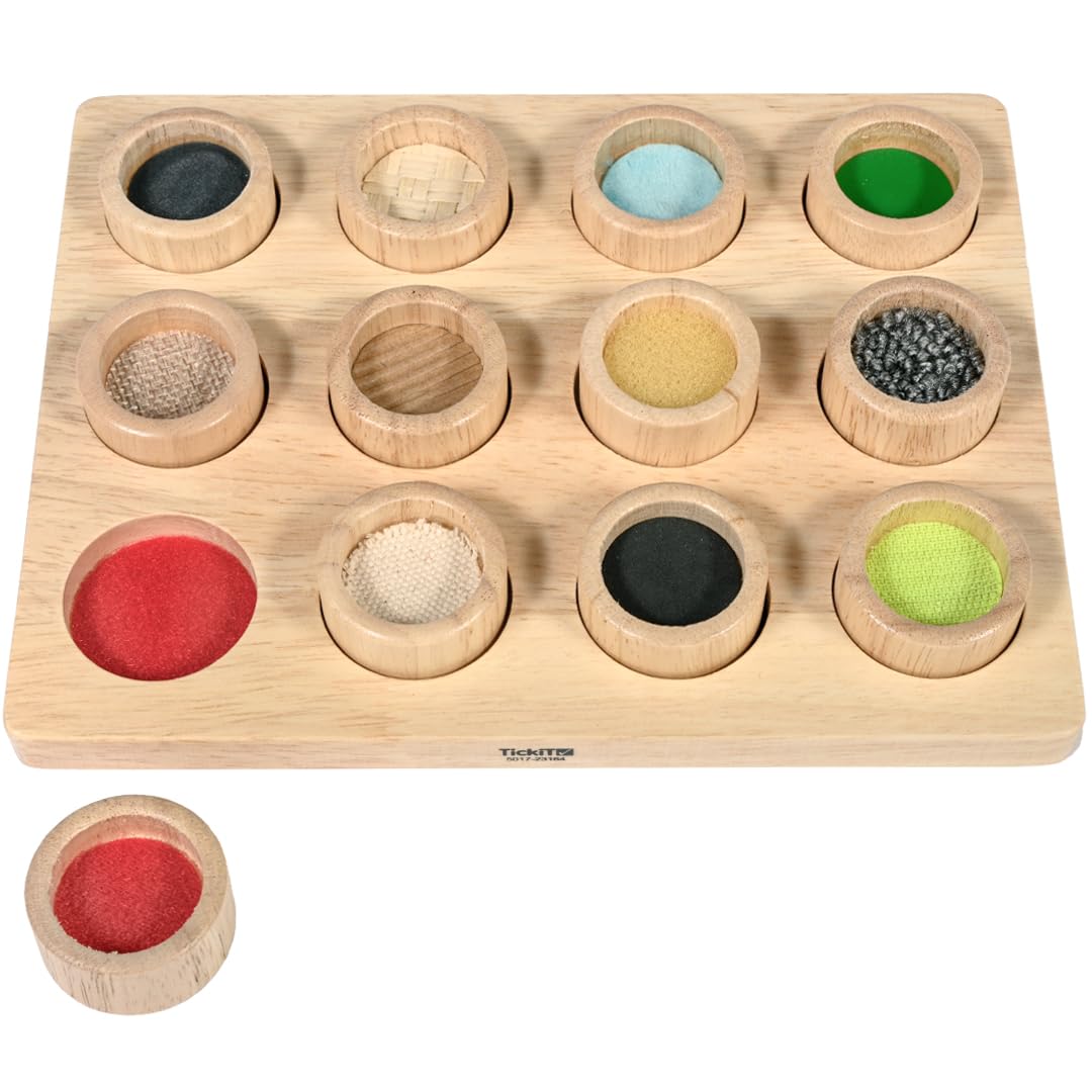 tickit Touch & Match Board , Sensory Wooden Toy for Kids , Educational Fine Motor Skills Game , Tactile Counters for Sensory Play , Learning Through Play