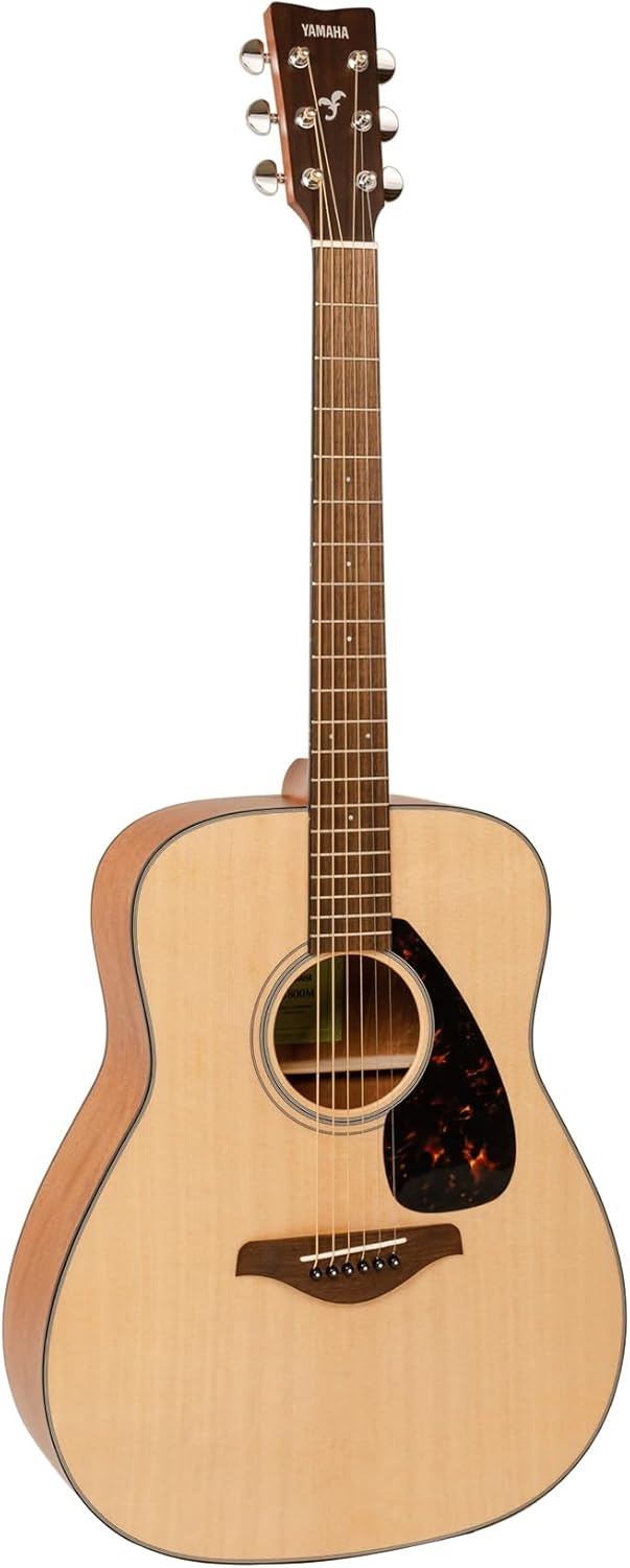 Yamaha FG800M the iconic beginner's acoustic guitar with an authentic sound for adults and teenagers, 4/4 wooden guitar in matt natural, Voucher for 2 Online lessons from Yamaha Music School