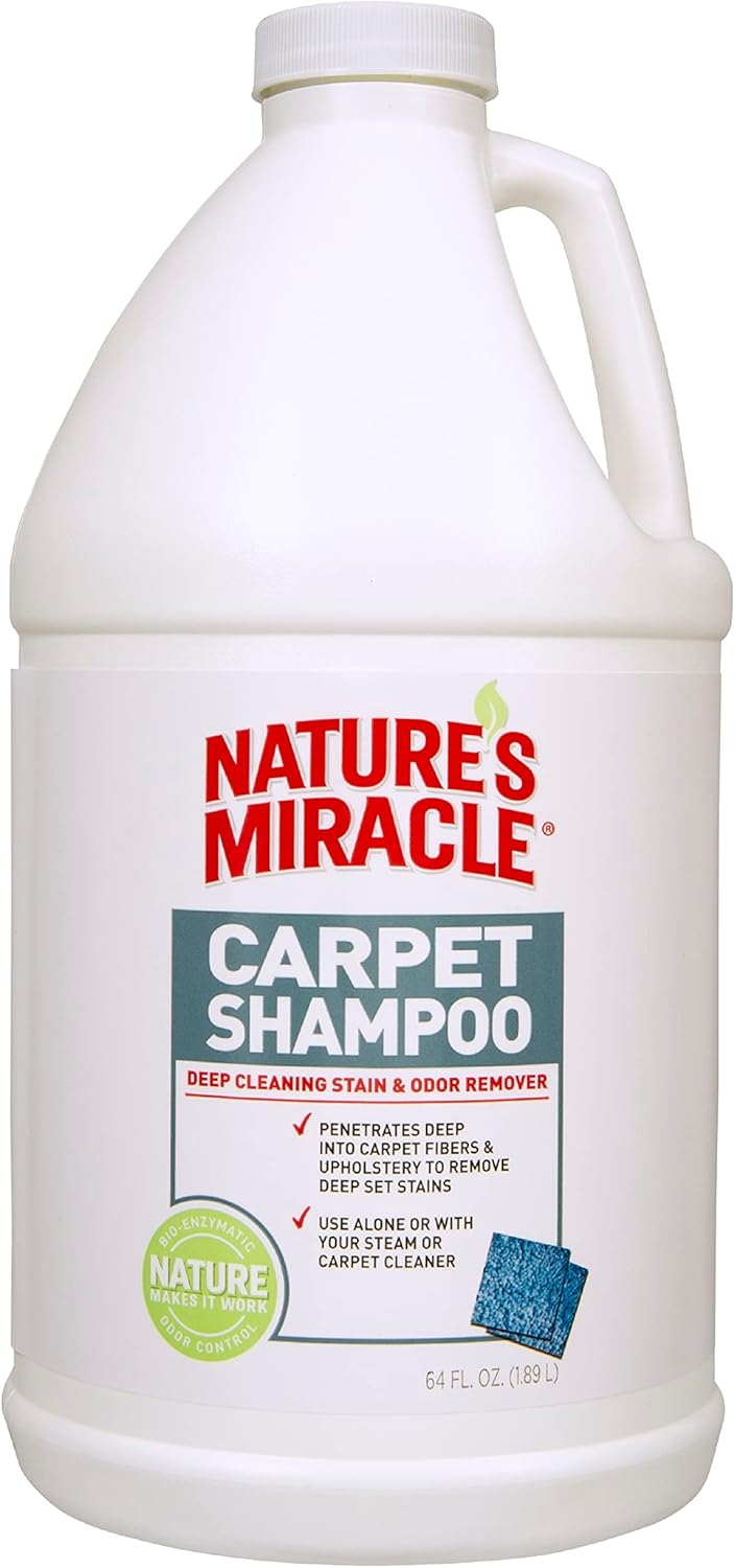 Nature’s Miracle Carpet Shampoo 64 Ounces, Deep-Cleaning Stain And Odor Remover