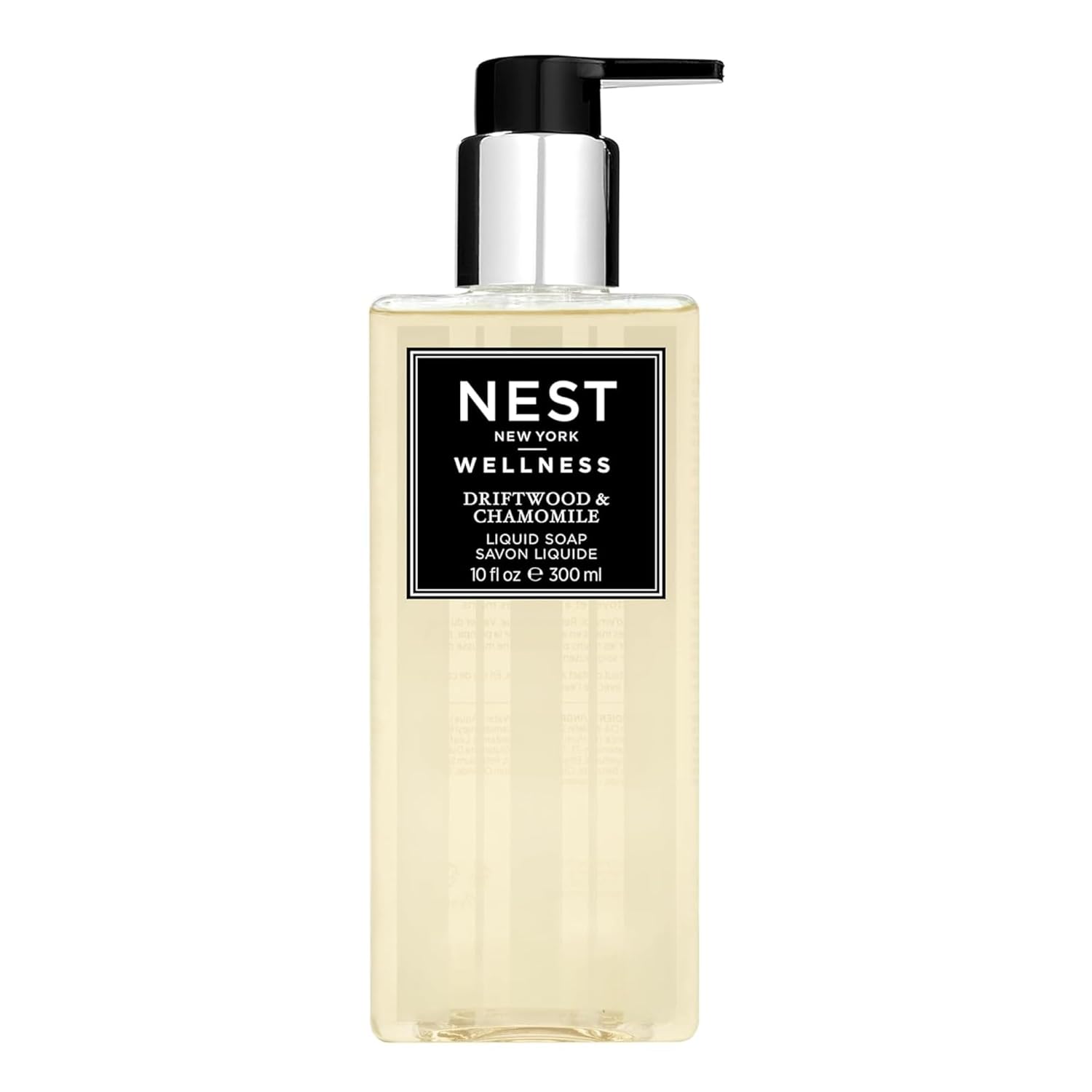 NEST New York Liquid Soap, Driftwood & Chamomile - 10 fl oz - Cleanses & Nourishes Skin - Approx. 300 Pumps Per Bottle - Gluten Free & Cruelty Free