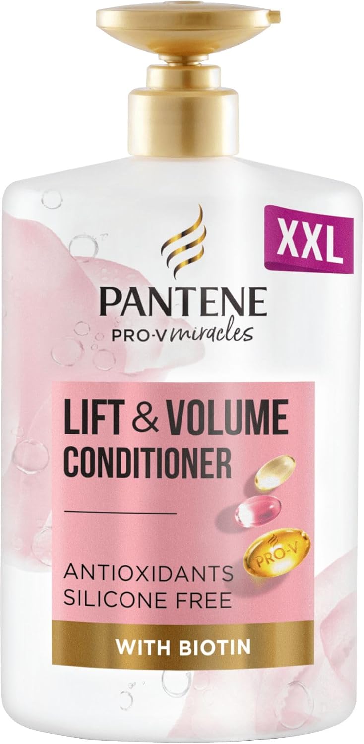 Pantene Biotin & Antioxidants Hair Thickening Conditioner, Lift 'n' Volume, 1l, Silicone Free Volume Conditioner (Packaging may vary)