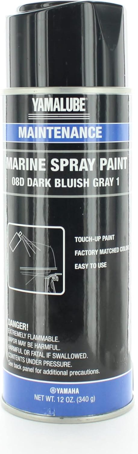 YAMAHA Original OEM Yamalube ACC-MRNPA-IT-8D Marine Spray Paint Yamalube OEM, Dark Bluish Grey, (1) 12 oz Spray Cans…