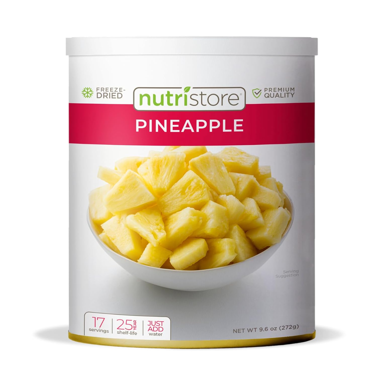 Nutristore Freeze Dried Pineapple | Perfect Healthy Snack | Bulk Fruit Emergency Survival Food Storage | Amazing Taste & Quality | 25 Year Shelf Life
