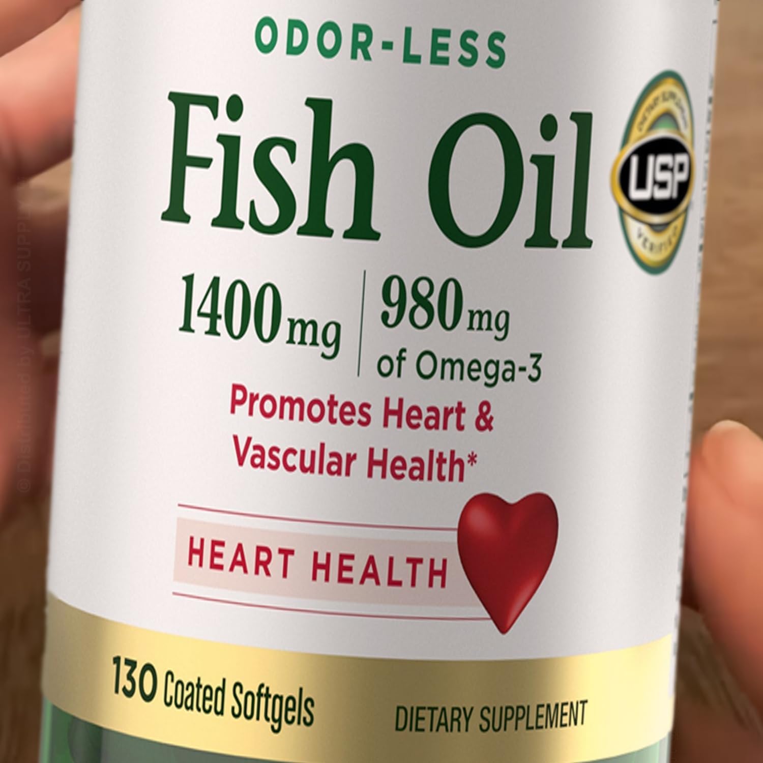 Nature_Bountys Fish Oil 1400 mg (130 Count - Value Pack) – 980 mg Omega-3 Coated Softgels – Odorless
