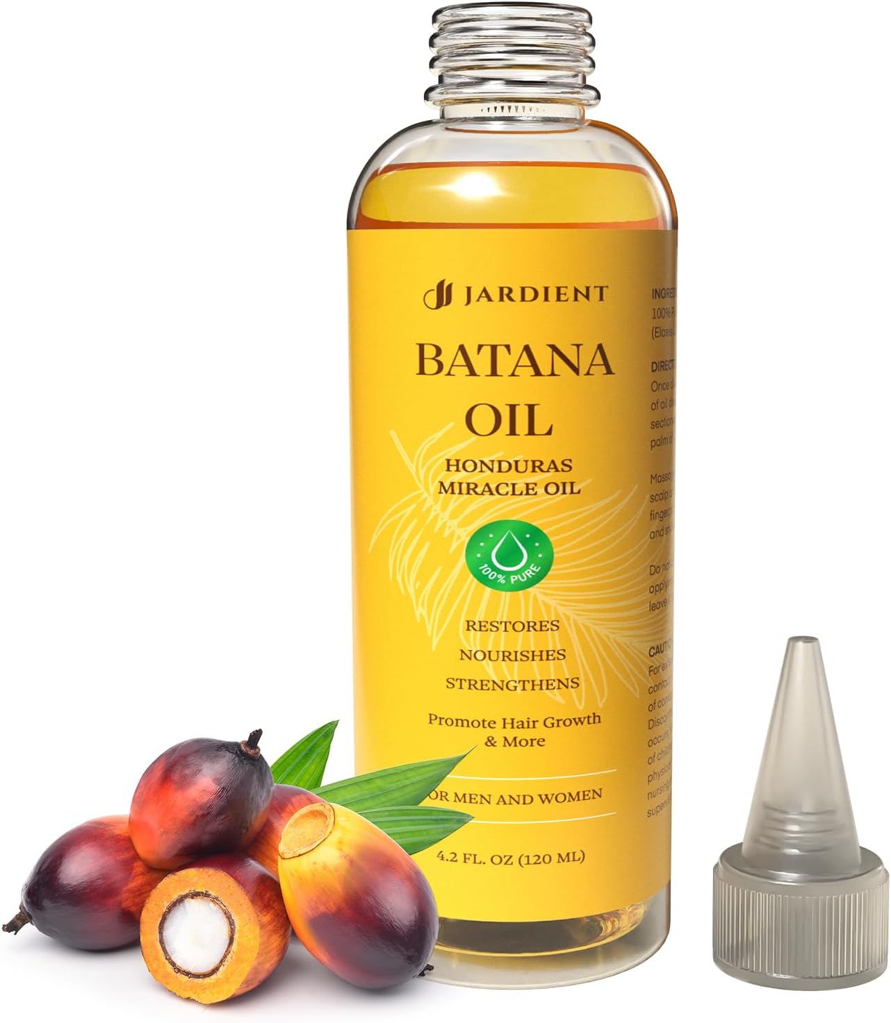 Batana Oil for Hair Growth: 100% Pure and Natural Batana Oil from Honduras Dr. Sebi Recommended - Promotes Hair Growth and Thickness for Women & Men 4.2 FL OZ