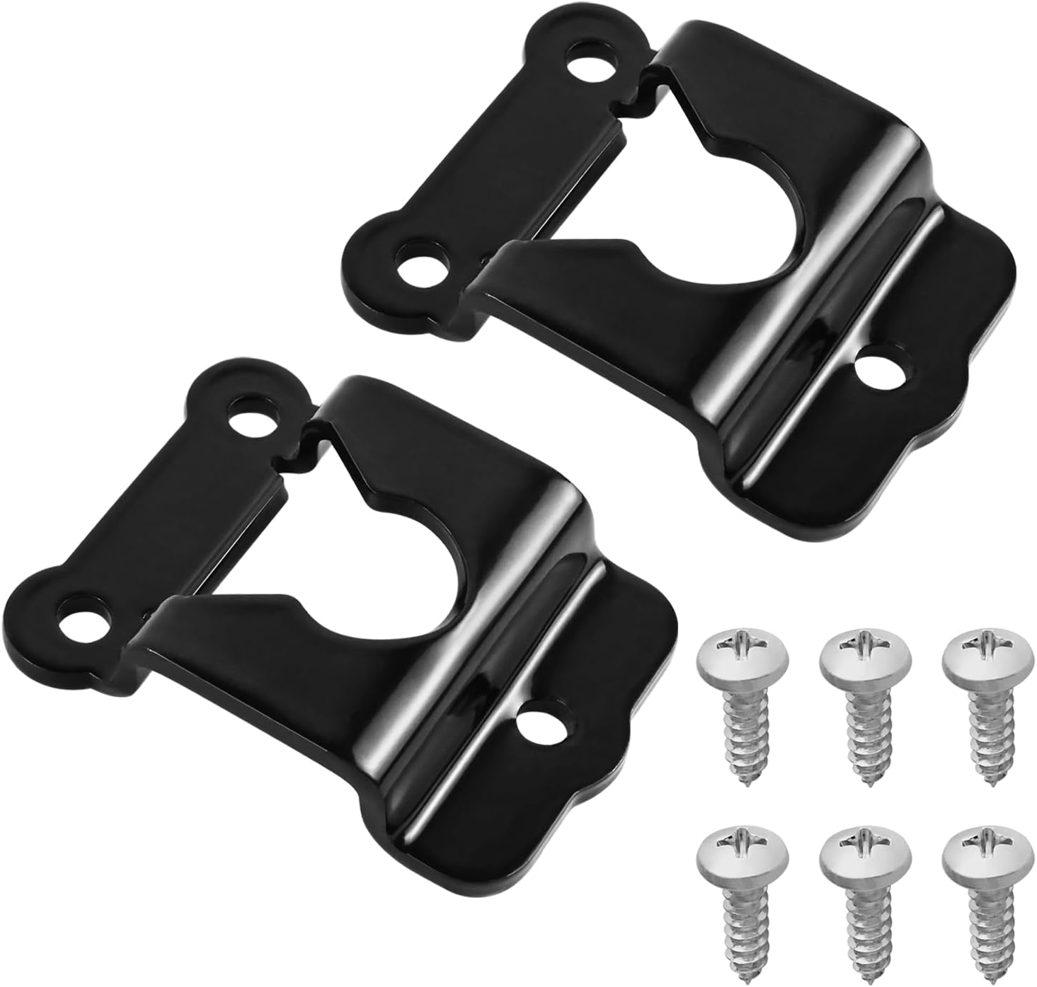 XJJ 74604-01A No Drill Truck Bed Tailgate Extender mounting Bracket Kit Compatible with AMP Research Bed Xtender Max Sport and Moto 1984-2024 Truck Tonneau Tailgate Extender Bars mounting Clip/Buckle