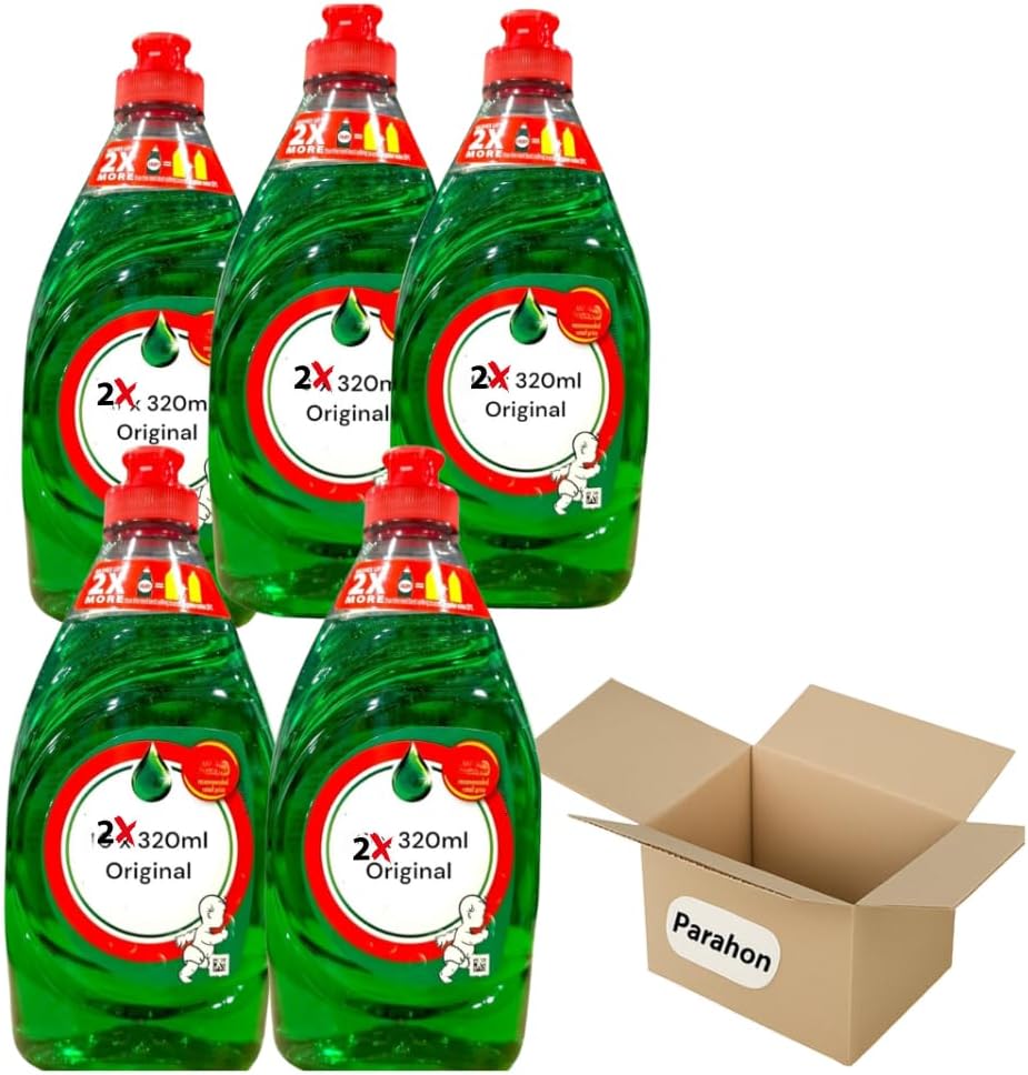 Original Washing Up Liquid 320ml - Long-Lasting Grease Removal – Powerful Dishwashing Liquid & Kitchen Cleaning Essentials - Dish Soap for Sparkling Clean Dishes (5)