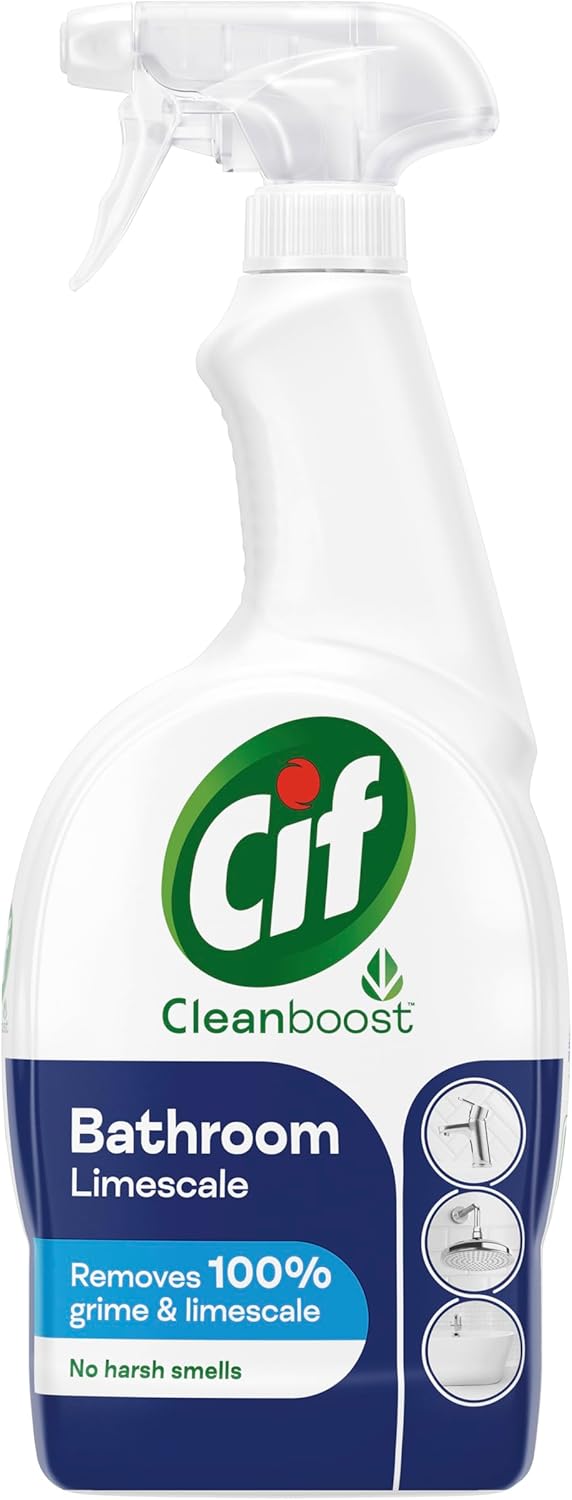 Cif Bathroom Cleaner Spray, 700ml, White, (Pack of 1) (Packaging may vary)