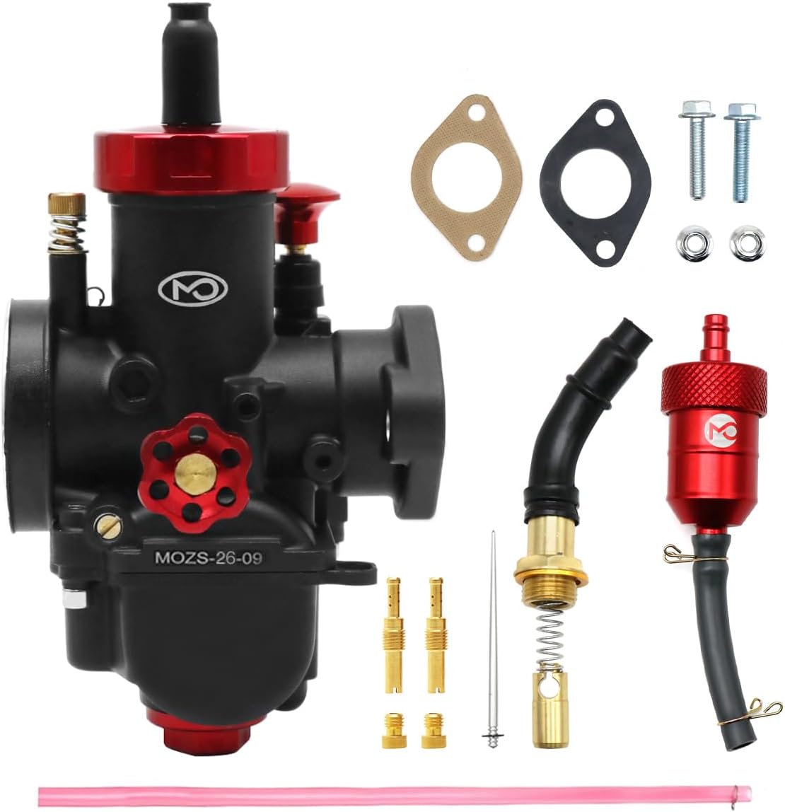 Racing Carb PE26mm Carburetor with Filter Choke Kit Fit 150cc to 200cc Flange Motorcycle Engine For Dirt Pit Bike Mini Bike Motocross (PE26mm)