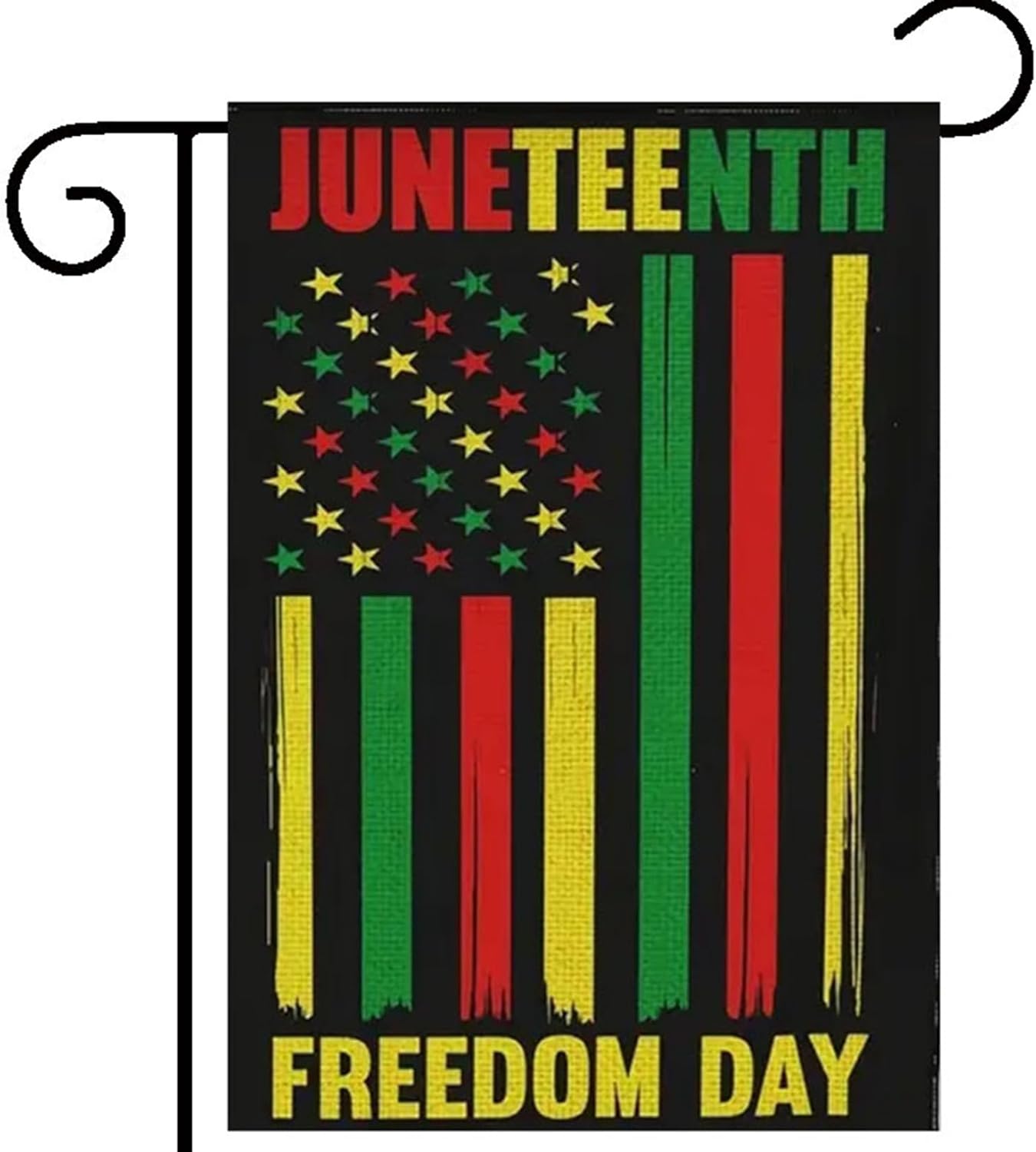Emopeak Juneteenth Flag African American Independence Day, 12x18 Double Side Black African American Liberal Decorations Garden Flag