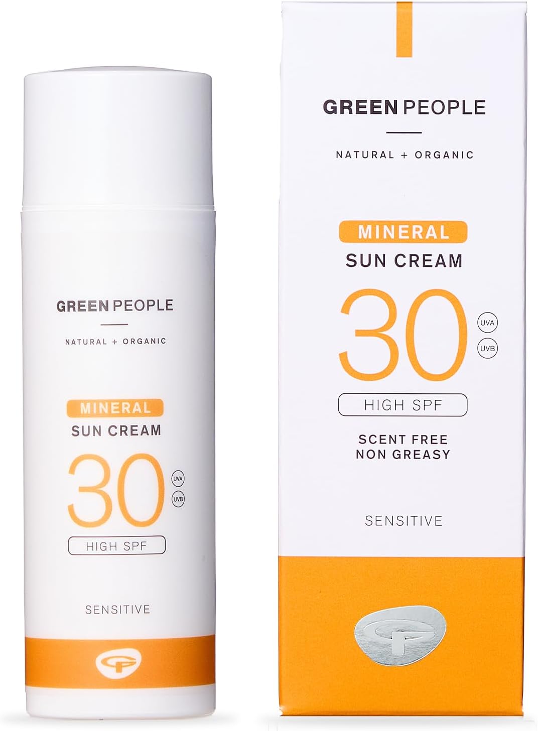 Green People Mineral Sun Cream SPF30 with Zinc Oxide - Non Comedogenic, for Face & Body - Organic, Reef Safe & Cruelty Free, 50ml