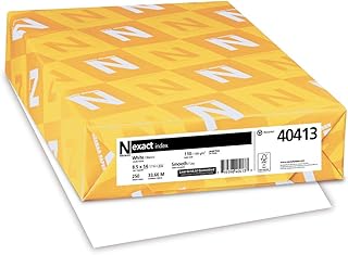 Wausau Exact Index Cardstock, 250 Sheets, White, 94 Brightness, 110 lb, 8.5 x 14 Inches