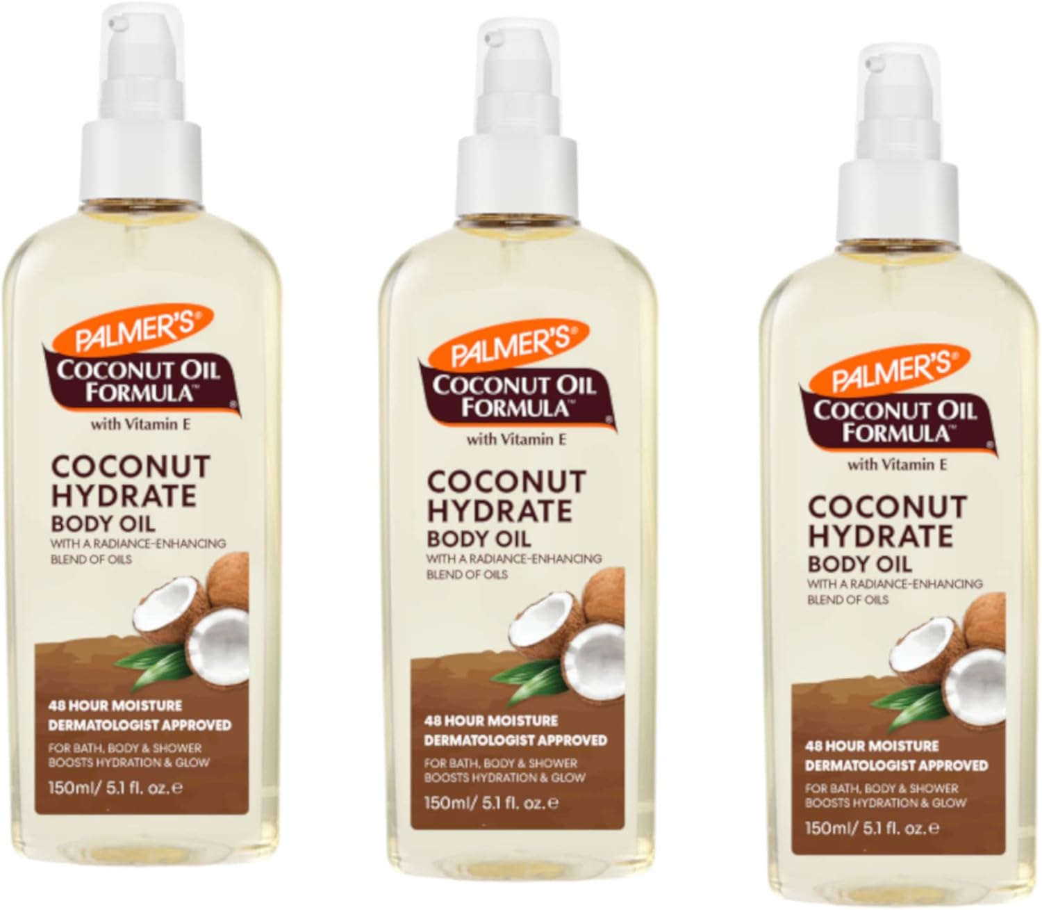 Palmer's Coconut Oil Formula Body Oil, 5.1 oz ( Pack of 3 )